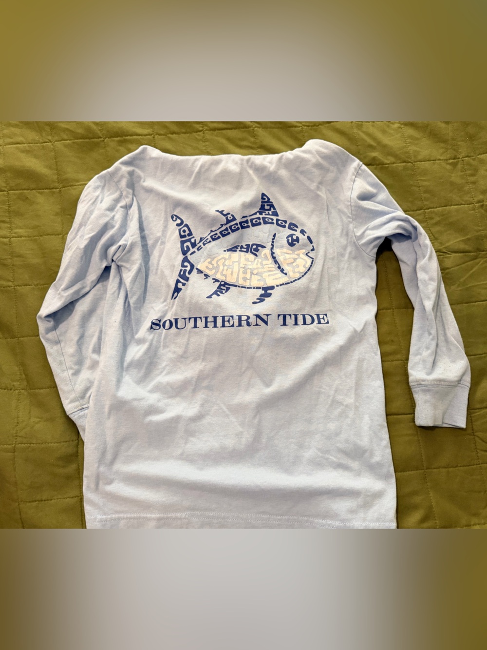 Southern tide light blue hooded long sleeve